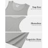 imageMAGCOMSEN Mens UPF 50 Tank Top Gym Workout Sleeveless Muscle Shirts Sun Protection Cut Off Shirts Summer Sleeveless T ShirtLight Gray