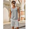 imageMAGCOMSEN Mens UPF 50 Tank Top Gym Workout Sleeveless Muscle Shirts Sun Protection Cut Off Shirts Summer Sleeveless T ShirtLight Gray