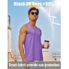 imageMAGCOMSEN Mens UPF 50 Tank Top Gym Workout Sleeveless Muscle Shirts Sun Protection Cut Off Shirts Summer Sleeveless T ShirtLight Purple