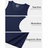 imageMAGCOMSEN Mens UPF 50 Tank Top Gym Workout Sleeveless Muscle Shirts Sun Protection Cut Off Shirts Summer Sleeveless T ShirtNavy Blue