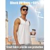 imageMAGCOMSEN Mens UPF 50 Tank Top Gym Workout Sleeveless Muscle Shirts Sun Protection Cut Off Shirts Summer Sleeveless T ShirtWhite