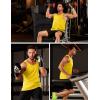 imageMAGCOMSEN Mens UPF 50 Tank Top Gym Workout Sleeveless Muscle Shirts Sun Protection Cut Off Shirts Summer Sleeveless T ShirtYellow