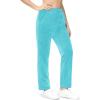 imageMAGCOMSEN Womens Velour Pants Soft Velvet Straight Leg Sweatpants Elastic Waist Warm Lounge Pant with PocketsAqua Blue