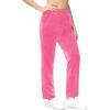 imageMAGCOMSEN Womens Velour Pants Soft Velvet Straight Leg Sweatpants Elastic Waist Warm Lounge Pant with PocketsFluorescent Pink