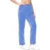 imageMAGCOMSEN Womens Velour Pants Soft Velvet Straight Leg Sweatpants Elastic Waist Warm Lounge Pant with PocketsLight Blue