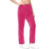 imageMAGCOMSEN Womens Velour Pants Soft Velvet Straight Leg Sweatpants Elastic Waist Warm Lounge Pant with PocketsRose
