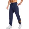 imageMAGCOMSEN Mens Fleece Joggers Winter Thermal Warm Pants Thicken Fleece Lined Athletic Casual Sweatpants with 3 PocketsNavy