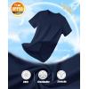 imageMAGCOMSEN 4 Pack Womens Short Sleeve Workout TShirts UPF 50 Moisture Wicking Rash Guard Dry Fit Athletic Running TopsBlack  White  Navy  Light Gray