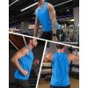 imageMAGCOMSEN Mens Workout Tank Tops Undershirt Cotton Muscle Athletic Sleeveless Shirts for GymAzure