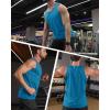 imageMAGCOMSEN Mens Workout Tank Tops Undershirt Cotton Muscle Athletic Sleeveless Shirts for GymBlue Green