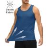 imageMAGCOMSEN Mens Workout Tank Tops Undershirt Cotton Muscle Athletic Sleeveless Shirts for GymBlue Grey