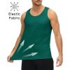 imageMAGCOMSEN Mens Workout Tank Tops Undershirt Cotton Muscle Athletic Sleeveless Shirts for GymEmerald Green
