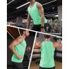 imageMAGCOMSEN Mens Workout Tank Tops Undershirt Cotton Muscle Athletic Sleeveless Shirts for GymMint Green