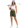 imageMAGCOMSEN Womens 5quot Hiking Shorts UPF 50 Quick Dry Lightweight Athletic Running Golf Summer Casual Shorts with PocketsArmy Green