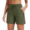 imageMAGCOMSEN Womens 5quot Hiking Shorts UPF 50 Quick Dry Lightweight Athletic Running Golf Summer Casual Shorts with PocketsArmy Green