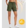 imageMAGCOMSEN Womens 5quot Hiking Shorts UPF 50 Quick Dry Lightweight Athletic Running Golf Summer Casual Shorts with PocketsArmy Green