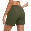imageMAGCOMSEN Womens 5quot Hiking Shorts UPF 50 Quick Dry Lightweight Athletic Running Golf Summer Casual Shorts with PocketsArmy Green