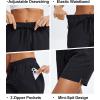 imageMAGCOMSEN Womens 5quot Hiking Shorts UPF 50 Quick Dry Lightweight Athletic Running Golf Summer Casual Shorts with PocketsBlack