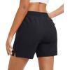imageMAGCOMSEN Womens 5quot Hiking Shorts UPF 50 Quick Dry Lightweight Athletic Running Golf Summer Casual Shorts with PocketsBlack