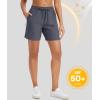 imageMAGCOMSEN Womens 5quot Hiking Shorts UPF 50 Quick Dry Lightweight Athletic Running Golf Summer Casual Shorts with PocketsDark Grey