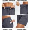 imageMAGCOMSEN Womens 5quot Hiking Shorts UPF 50 Quick Dry Lightweight Athletic Running Golf Summer Casual Shorts with PocketsDark Grey