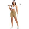 imageMAGCOMSEN Womens 5quot Hiking Shorts UPF 50 Quick Dry Lightweight Athletic Running Golf Summer Casual Shorts with PocketsKhaki