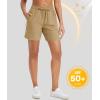 imageMAGCOMSEN Womens 5quot Hiking Shorts UPF 50 Quick Dry Lightweight Athletic Running Golf Summer Casual Shorts with PocketsKhaki