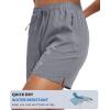 imageMAGCOMSEN Womens 5quot Hiking Shorts UPF 50 Quick Dry Lightweight Athletic Running Golf Summer Casual Shorts with PocketsLight Grey