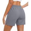 imageMAGCOMSEN Womens 5quot Hiking Shorts UPF 50 Quick Dry Lightweight Athletic Running Golf Summer Casual Shorts with PocketsLight Grey