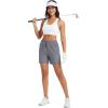 imageMAGCOMSEN Womens 5quot Hiking Shorts UPF 50 Quick Dry Lightweight Athletic Running Golf Summer Casual Shorts with PocketsLight Grey