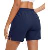 imageMAGCOMSEN Womens 5quot Hiking Shorts UPF 50 Quick Dry Lightweight Athletic Running Golf Summer Casual Shorts with PocketsNavy