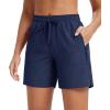 imageMAGCOMSEN Womens 5quot Hiking Shorts UPF 50 Quick Dry Lightweight Athletic Running Golf Summer Casual Shorts with PocketsNavy