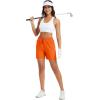 imageMAGCOMSEN Womens 5quot Hiking Shorts UPF 50 Quick Dry Lightweight Athletic Running Golf Summer Casual Shorts with PocketsOrange