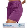 imageMAGCOMSEN Womens 5quot Hiking Shorts UPF 50 Quick Dry Lightweight Athletic Running Golf Summer Casual Shorts with PocketsPurple Red