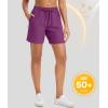imageMAGCOMSEN Womens 5quot Hiking Shorts UPF 50 Quick Dry Lightweight Athletic Running Golf Summer Casual Shorts with PocketsPurple Red