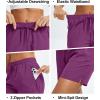 imageMAGCOMSEN Womens 5quot Hiking Shorts UPF 50 Quick Dry Lightweight Athletic Running Golf Summer Casual Shorts with PocketsPurple Red