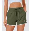 imageMAGCOMSEN Womens Athletic Shorts with Pockets Quick Dry Lightweight 35quot Running Gym Workout Shorts Hiking SportArmy Green