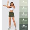 imageMAGCOMSEN Womens Athletic Shorts with Pockets Quick Dry Lightweight 35quot Running Gym Workout Shorts Hiking SportArmy Green