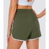 imageMAGCOMSEN Womens Athletic Shorts with Pockets Quick Dry Lightweight 35quot Running Gym Workout Shorts Hiking SportArmy Green