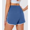 imageMAGCOMSEN Womens Athletic Shorts with Pockets Quick Dry Lightweight 35quot Running Gym Workout Shorts Hiking SportBlue Grey