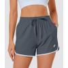 imageMAGCOMSEN Womens Athletic Shorts with Pockets Quick Dry Lightweight 35quot Running Gym Workout Shorts Hiking SportDark Grey