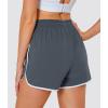 imageMAGCOMSEN Womens Athletic Shorts with Pockets Quick Dry Lightweight 35quot Running Gym Workout Shorts Hiking SportDark Grey