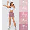 imageMAGCOMSEN Womens Athletic Shorts with Pockets Quick Dry Lightweight 35quot Running Gym Workout Shorts Hiking SportGrey Pink
