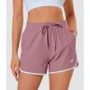 imageMAGCOMSEN Womens Athletic Shorts with Pockets Quick Dry Lightweight 35quot Running Gym Workout Shorts Hiking SportGrey Pink