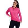 imageMAGCOMSEN Womens Quarter Zip Fleece Pullover Mock Neck Thermal Shirts with Zip Pocket Athletic Running TopsRosered