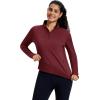 imageMAGCOMSEN Womens Quarter Zip Fleece Pullover Mock Neck Thermal Shirts with Zip Pocket Athletic Running TopsVintage Red
