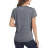 imageMAGCOMSEN Womens Short Sleeve Quick Dry TShirt Cool Wicking Moisture Workout Athletic Hiking Running Yoga Gym 2 Pack2 Packblack dark Grey