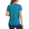 imageMAGCOMSEN Womens Short Sleeve Quick Dry TShirt Cool Wicking Moisture Workout Athletic Hiking Running Yoga Gym 2 Pack2 Packblack peacock Blue