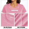 imageMAGCOMSEN Womens Short Sleeve Quick Dry TShirt Cool Wicking Moisture Workout Athletic Hiking Running Yoga Gym 2 Pack2 Packdark Grey pink