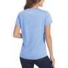 imageMAGCOMSEN Womens Short Sleeve Quick Dry TShirt Cool Wicking Moisture Workout Athletic Hiking Running Yoga Gym 2 Pack2 Packlight Grey light Blue